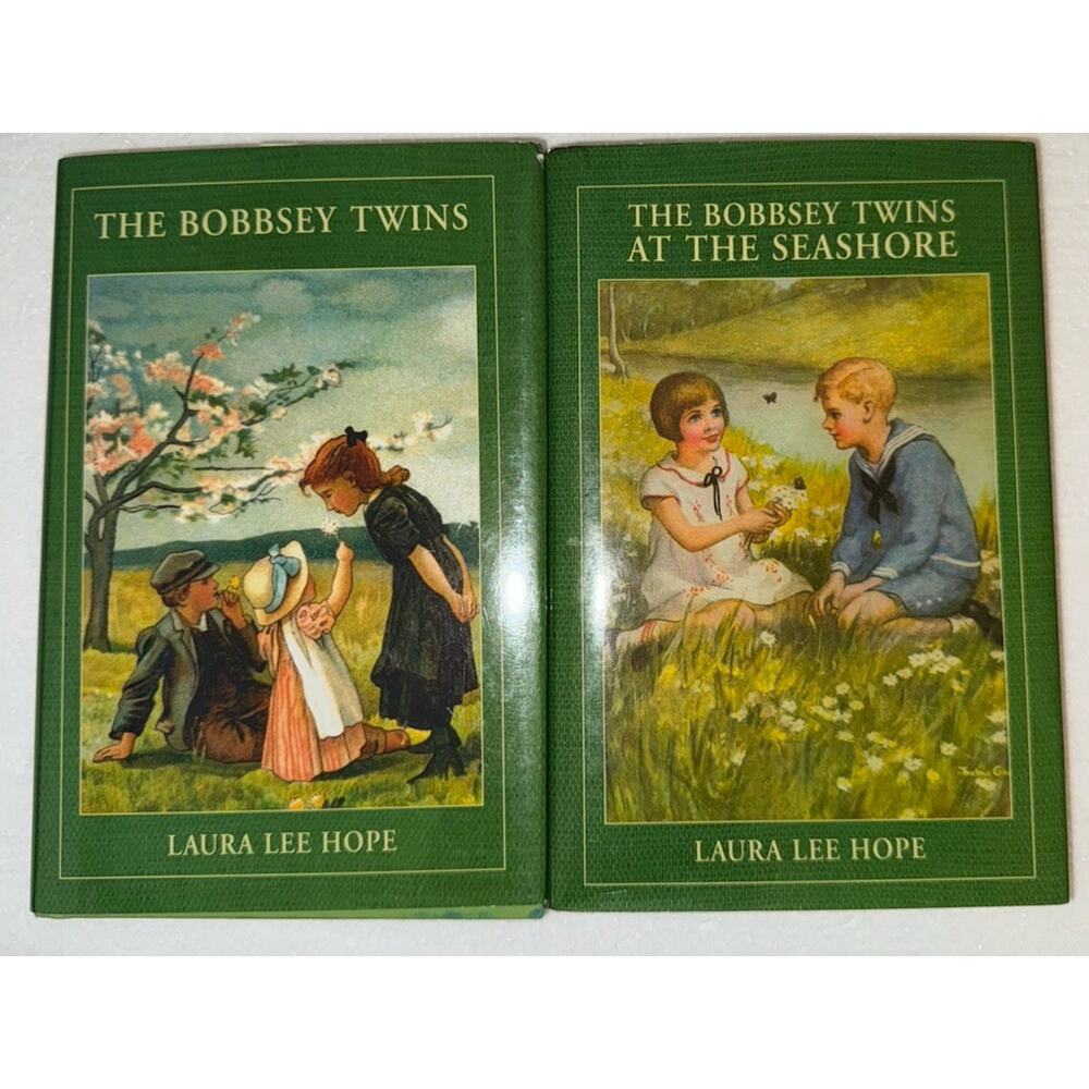 The Bobbsey Twins & At The Seashore 2 Book Hardcover Set Laura Lee Hope BCMC